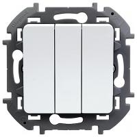 купить Инспириа белый выключатель 3кл скрытая 20А IP20 в Чебоксарах Инспириа белый выключатель 3кл скрытая 20А IP20