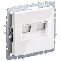 купить Брайт белый розетка RJ45 скрытая 2-ая Cat5е в Чебоксарах Брайт белый розетка RJ45 скрытая 2-ая Cat5е