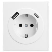 купить MIELE STRONG Розетка 1-ая с/з с/у з/ш 16А с USB A+C быстрой зарядки 5В/3А жемчуг KRANZ в Чебоксарах MIELE STRONG Розетка 1-ая с/з с/у з/ш 16А с USB A+C быстрой зарядки 5В/3А жемчуг KRANZ