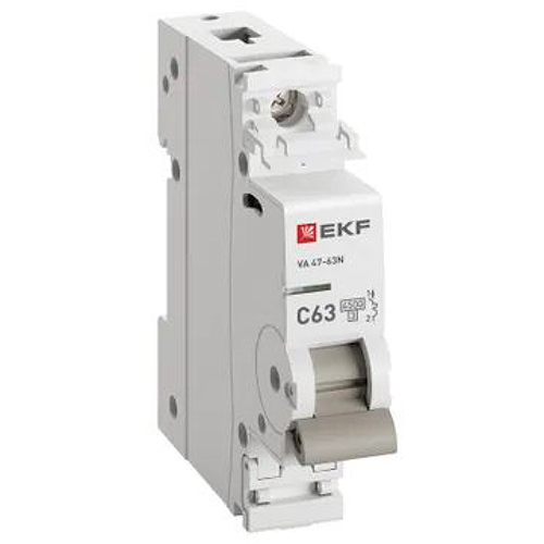 Автомат 1Р 63А C 4,5кА ВА47-63N EKF PROxima