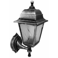 купить Светильник садово-парковый настенный 60Вт E27 пластик серебро IP44 4х гранный в Чебоксарах Светильник садово-парковый настенный 60Вт E27 пластик серебро IP44 4х гранный
