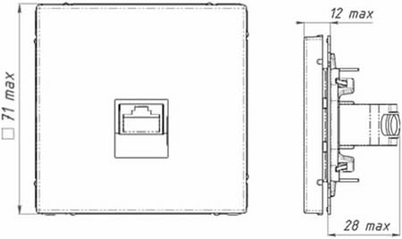 купить АртГэллери белый розетка RJ45 скрытая 1-ая Cat.5e в Чебоксарах АртГэллери белый розетка RJ45 скрытая 1-ая Cat.5e