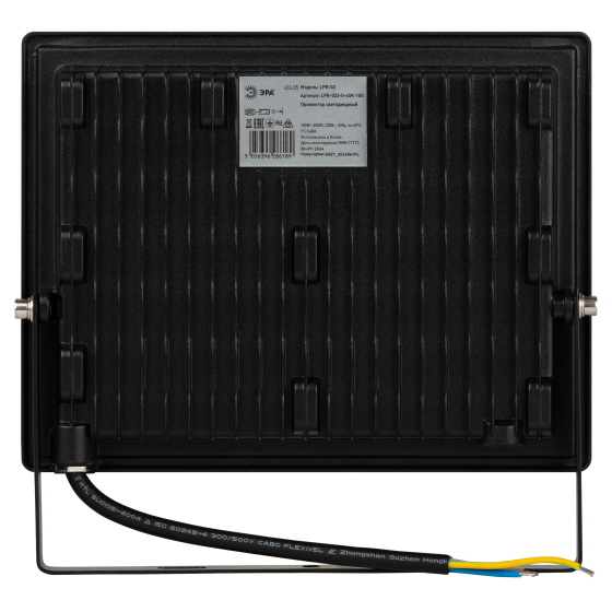 Прожектор свд 100Вт 6500К 8000лм черный IP65 120° Стандарт ЭРА 