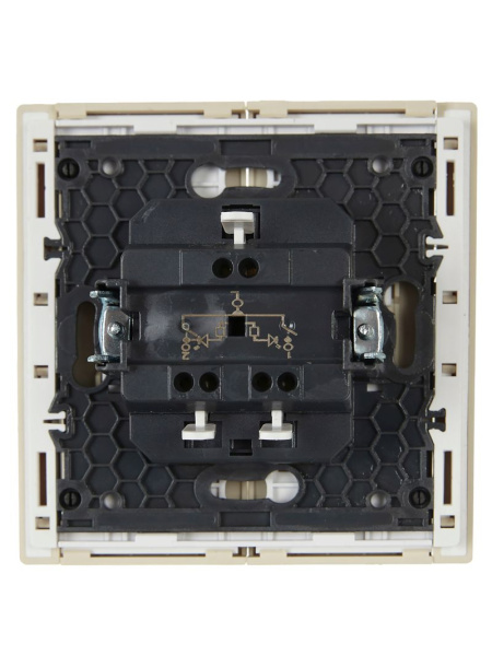 купить Фортепиано ваниль выключатель 2кл с подсветкой скрытая 10А IP20  в Чебоксарах Фортепиано ваниль выключатель 2кл с подсветкой скрытая 10А IP20