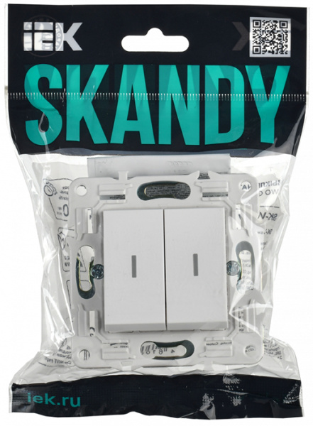 купить Сканди арктический белый выключатель 2кл с подсветкой скрытая 10А IP20 в Чебоксарах Сканди арктический белый выключатель 2кл с подсветкой скрытая 10А IP20
