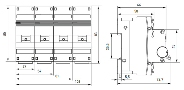 купить Автомат 1Р 100А C 10кА ВА47-100 EKF PROxima  в Чебоксарах Автомат 1Р 100А C 10кА ВА47-100 EKF PROxima