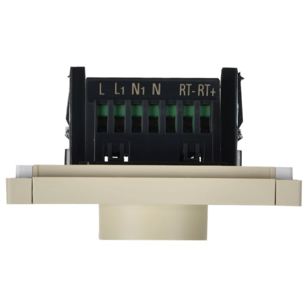 Фортепиано терморегулятор теплого пола скрытая 10А ваниль IEK 