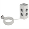 Фильтр сетевой 8-мест 1,5м ПВС 3*1 белый USB ЭРА Башня (2А+2С)