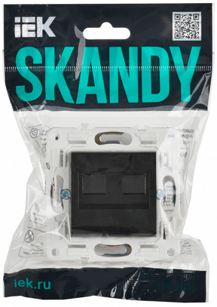 купить SKANDY Роз. комп. 2-ая RJ45 кат.5E SK-K03Bl черн. IEK в Чебоксарах SKANDY Роз. комп. 2-ая RJ45 кат.5E SK-K03Bl черн. IEK