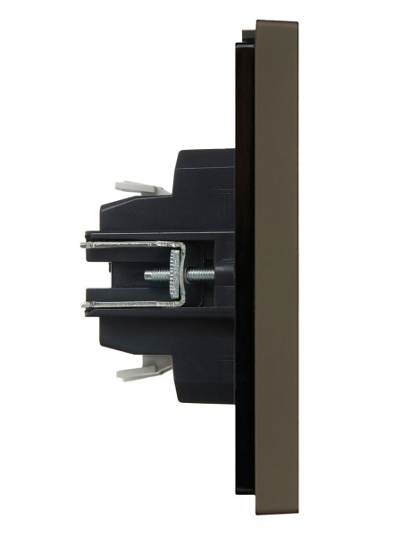 купить Фортепиано серый выключатель 1кл с подсветкой скрытая 10А IP20  в Чебоксарах Фортепиано серый выключатель 1кл с подсветкой скрытая 10А IP20