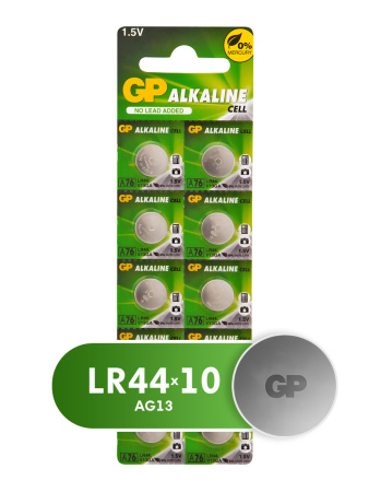 Батарейка дисковая G13 (357, LR1154, LR44) штучно GP 