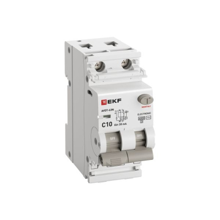 купить Дифавтомат 2Р 10А C тип AC 30мА 6кА 2мод АВДТ-63N EKF PROxima в Чебоксарах Дифавтомат 2Р 10А C тип AC 30мА 6кА 2мод АВДТ-63N EKF PROxima