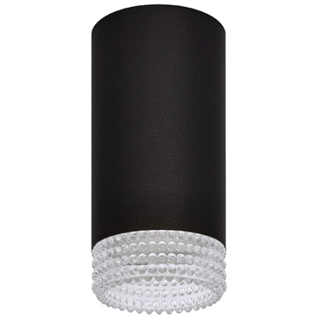 купить Светильник даунлайт 1*12Вт GU10 цилиндр черный накладной  в Чебоксарах Светильник даунлайт 1*12Вт GU10 цилиндр черный накладной