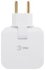 Разветвитель 2-мест 10А 2*USB белый прямоугольник  ЭРА (А+С) поворотный, для вилок: А,С,F