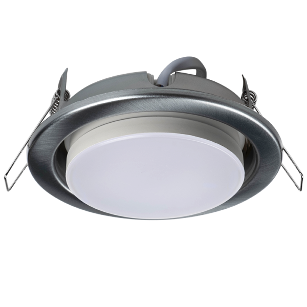 купить Светильник точечный GX53 круг хром матовый встраиваемый Jazzway в Чебоксарах Светильник точечный GX53 круг хром матовый встраиваемый Jazzway