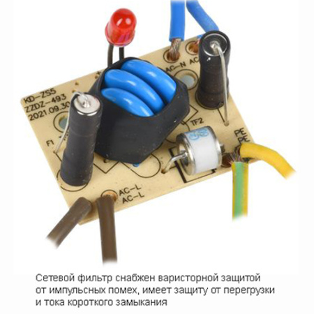 Фильтр сетевой 5-мест 3м ПВС 3*1 белый IEK