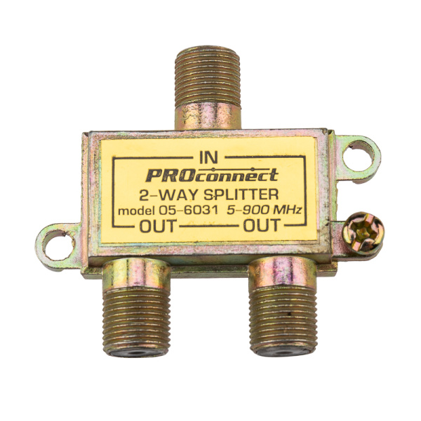 купить Делитель TVх2 5-900МГц  +3F-разъема в Чебоксарах Делитель TVх2 5-900МГц  +3F-разъема