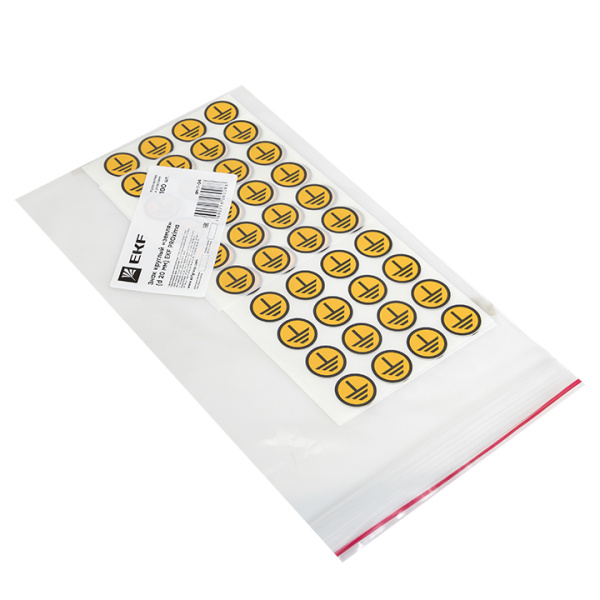 купить Самоклеящаяся этикетка "Заземление" 20*20мм EKF в Чебоксарах Самоклеящаяся этикетка "Заземление" 20*20мм EKF