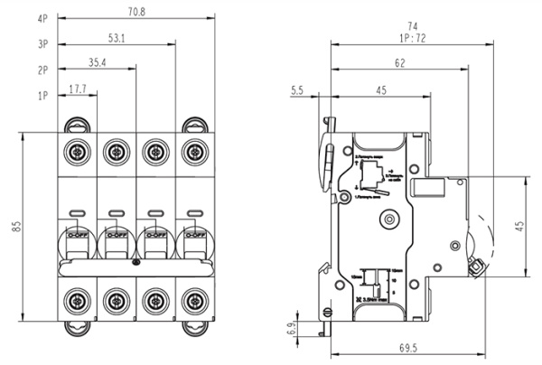 Автомат 1Р 16А C 6кА S9FN Systeme Electric Systeme9 
