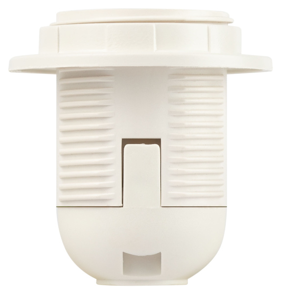 Патрон подвесной E27 пластик с кольцом белый ЭРА