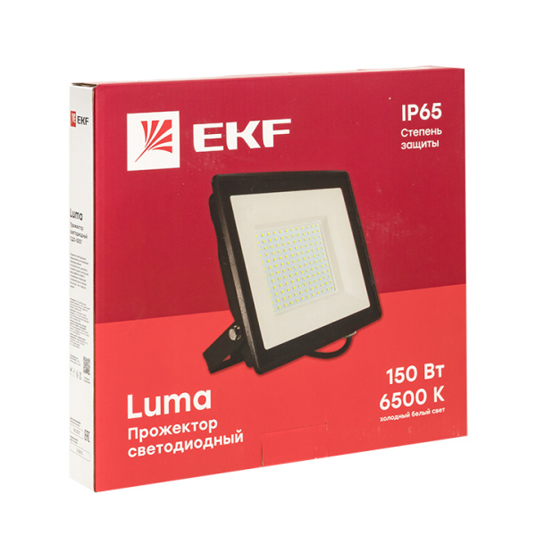 купить Прожектор свд 150Вт 6500К 12000лм черный IP65 110° Luma EKF  в Чебоксарах Прожектор свд 150Вт 6500К 12000лм черный IP65 110° Luma EKF