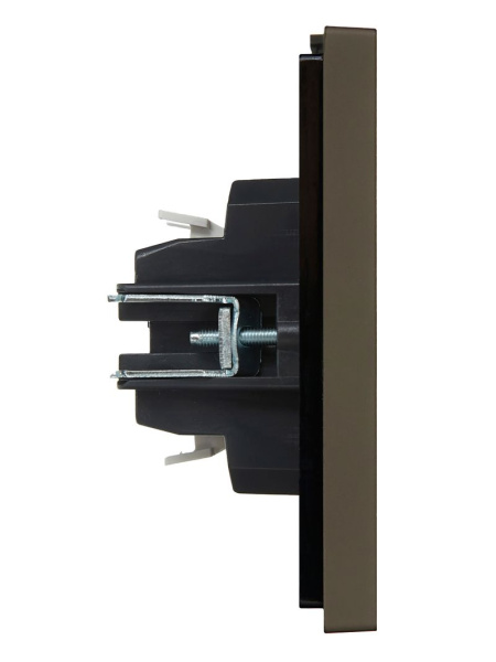 купить Фортепиано серый переключатель 2кл с подсветкой скрытая 10А IP20  в Чебоксарах Фортепиано серый переключатель 2кл с подсветкой скрытая 10А IP20