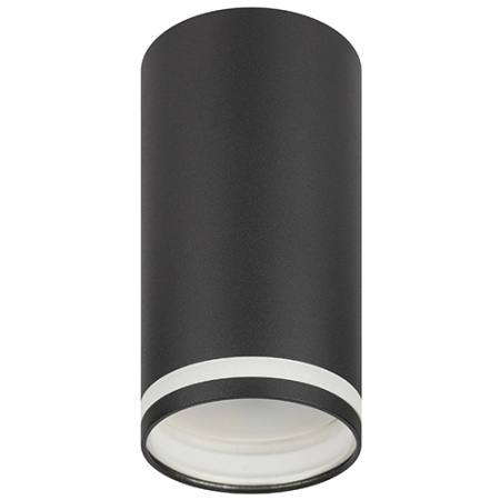 купить Светильник даунлайт 1*50Вт GU10 цилиндр черный накладной  в Чебоксарах Светильник даунлайт 1*50Вт GU10 цилиндр черный накладной