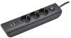 Удлинитель 3-мест 2м ПВС 3*1 белый 3*USB IEK  MODERN