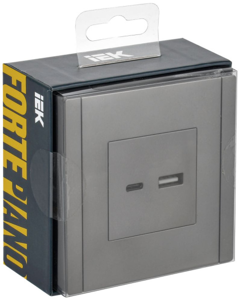 купить Фортепиано сталь механизм USB A+C скрытая 2-ая 3,1А в Чебоксарах Фортепиано сталь механизм USB A+C скрытая 2-ая 3,1А