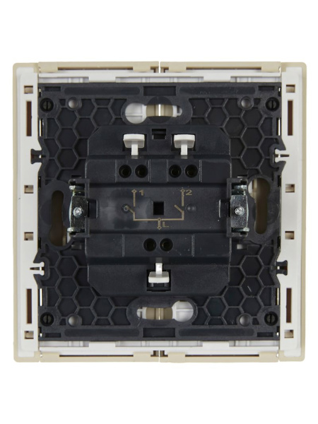 Фортепиано ваниль выключатель 2кл скрытая 10А IP20 