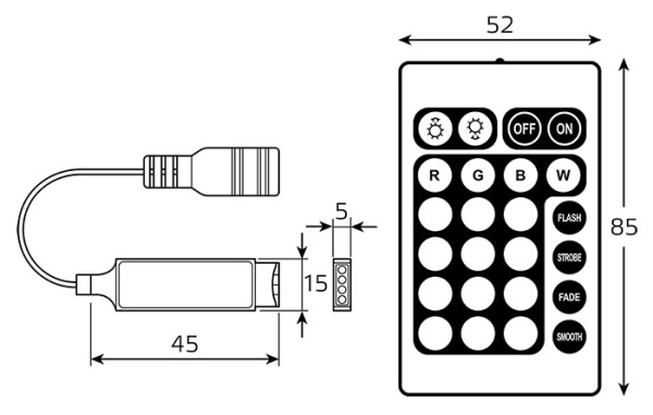 Контроллер RGB 12В 72Вт IP20 Gauss 