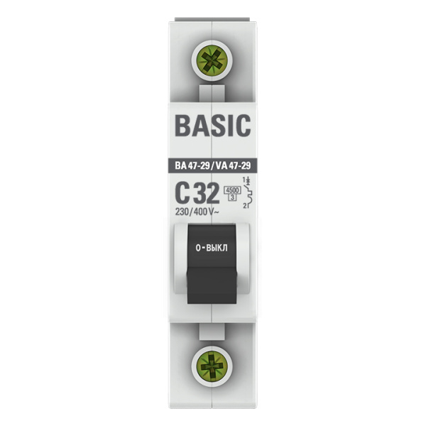 Автомат 1Р 32А C 4,5кА ВА47-29 EKF Basic 