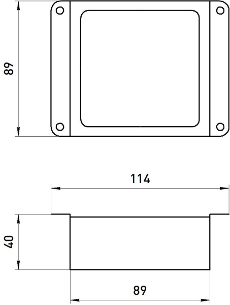 Светильник даунлайт свд 36Вт 4000К 3420лм квадрат металлик встраиваемый ЭРА 6х грильято