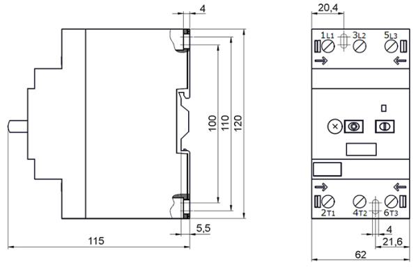 Автомат защиты двигателя 16-25А ПРК80 КЭАЗ