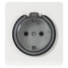 купить MIELE ROUND Розетка 1-ая с/з с/у, со шторками и крышкой 16А белая KRANZ в Чебоксарах MIELE ROUND Розетка 1-ая с/з с/у, со шторками и крышкой 16А белая KRANZ
