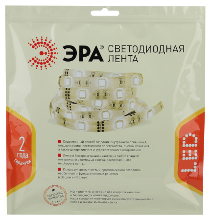 купить Лента свд 24В 20Вт/м 192свд/м 3000К 1300лм/м 2835 IP33 ЭРА 5м в Чебоксарах Лента свд 24В 20Вт/м 192свд/м 3000К 1300лм/м 2835 IP33 ЭРА 5м