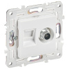 купить Сканди арктический белый розетка RJ45+TV оконечная скрытая 2-ая кат.5E в Чебоксарах Сканди арктический белый розетка RJ45+TV оконечная скрытая 2-ая кат.5E