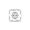 купить Атлас белый розетка скрытая 1-мест заземление шторки быстрозажим. клем. IP20  в Чебоксарах Атлас белый розетка скрытая 1-мест заземление шторки быстрозажим. клем. IP20