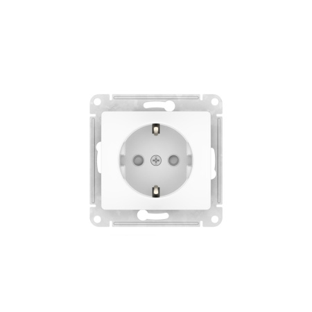 купить Атлас белый розетка скрытая 1-мест заземление шторки быстрозажим. клем. IP20  в Чебоксарах Атлас белый розетка скрытая 1-мест заземление шторки быстрозажим. клем. IP20