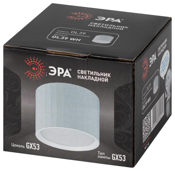 купить Светильник даунлайт 1*12Вт GX53 цилиндр белый накладной ЭРА  в Чебоксарах Светильник даунлайт 1*12Вт GX53 цилиндр белый накладной ЭРА