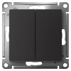 AtlasDesign карбон выключатель 2кл скрытая 10А IP20 быстрозажим.клем.  