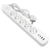 купить Удлинитель 5-мест 1,5м ПВС 3*1,5 белый выкл EKF  2USB 2,4А+2USBtype-С в Чебоксарах Удлинитель 5-мест 1,5м ПВС 3*1,5 белый выкл EKF  2USB 2,4А+2USBtype-С