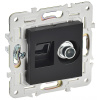 купить SKANDY Роз. двойная TV+RJ45 кат.5E SK-A14Bl черн. IEK в Чебоксарах SKANDY Роз. двойная TV+RJ45 кат.5E SK-A14Bl черн. IEK