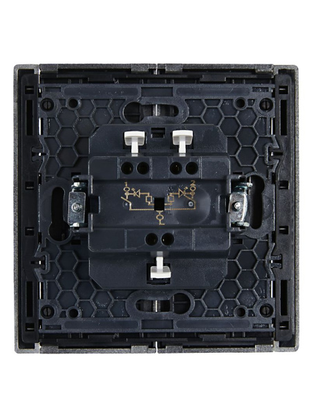 купить Фортепиано сталь выключатель 2кл с подсветкой скрытая 16А IP20  в Чебоксарах Фортепиано сталь выключатель 2кл с подсветкой скрытая 16А IP20