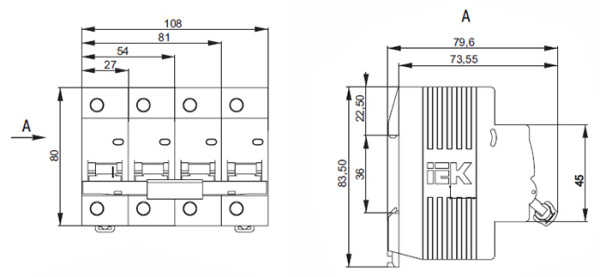купить Автомат 3Р 16А D 10кА ВА47-100 IEK в Чебоксарах Автомат 3Р 16А D 10кА ВА47-100 IEK