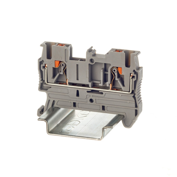 купить Зажим клеммный DIN-рейка 2,5мм2 24А серый DKC push-in в Чебоксарах Зажим клеммный DIN-рейка 2,5мм2 24А серый DKC push-in