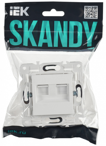купить SKANDY Роз. комп. 2-ая RJ45 кат.5E SK-K03W арк. бел. IEK в Чебоксарах SKANDY Роз. комп. 2-ая RJ45 кат.5E SK-K03W арк. бел. IEK