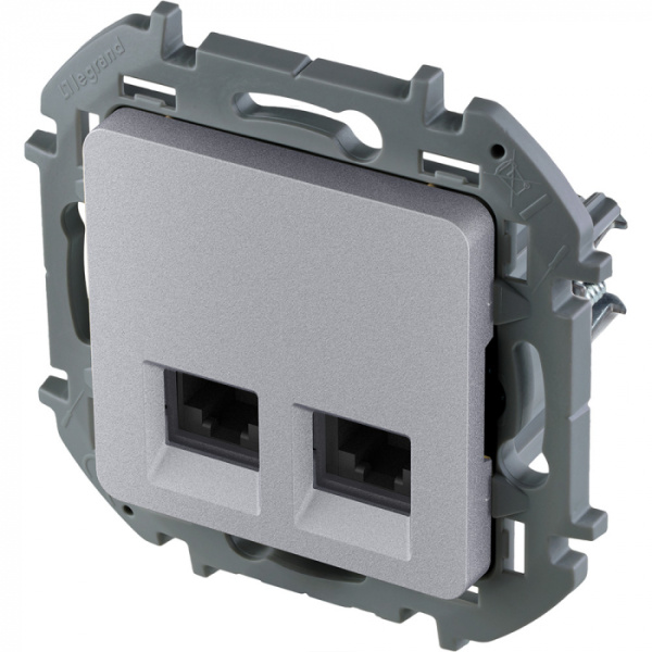 купить Инспириа алюминий розетка RJ45 8(8) скрытая 2-ая Cat5е UTP в Чебоксарах Инспириа алюминий розетка RJ45 8(8) скрытая 2-ая Cat5е UTP