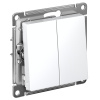 AtlasDesign белый переключатель 2кл скрытая 10А IP20 