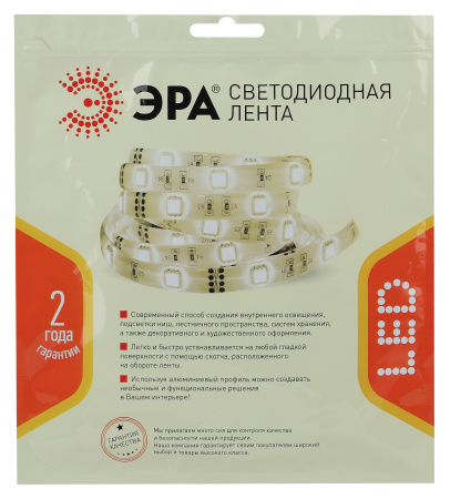 купить Лента свд 24В 14,4Вт/м 120свд/м 2700K 855лм/м 2835 IP33 ЭРА 5м в Чебоксарах Лента свд 24В 14,4Вт/м 120свд/м 2700K 855лм/м 2835 IP33 ЭРА 5м